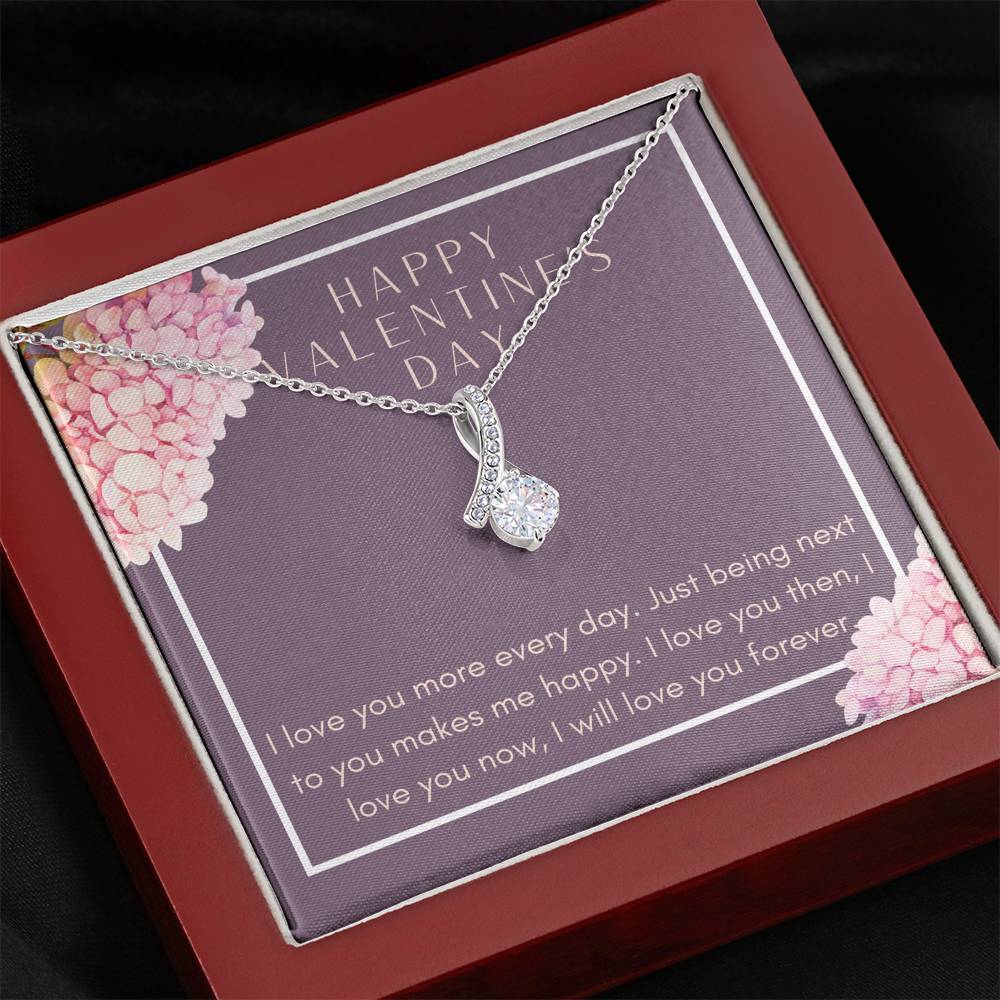 Valentine's Day Necklace Gift For Women On Birthday Anniversary Engagement Pendent Gift Form Husband Boyfriend With The Message Card