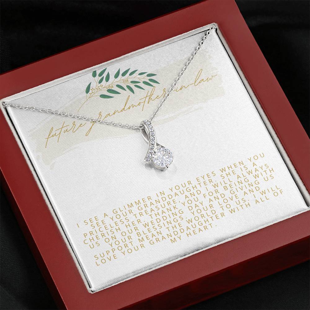 Grandmother Of The Bride Necklace Gift From Groom, Grandmother Gift From Groom, Jewelry Gift For Grandma On My Wedding