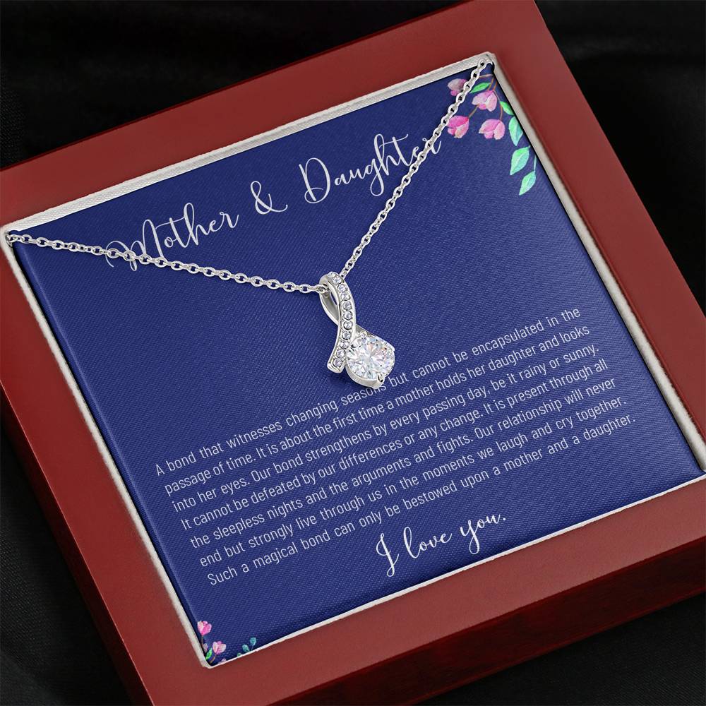 Mother Daughter Necklace For Women Forever Strong Bond Pendent Gift On Birthday Mother's Day Daughter's Day Gift With The Message Card