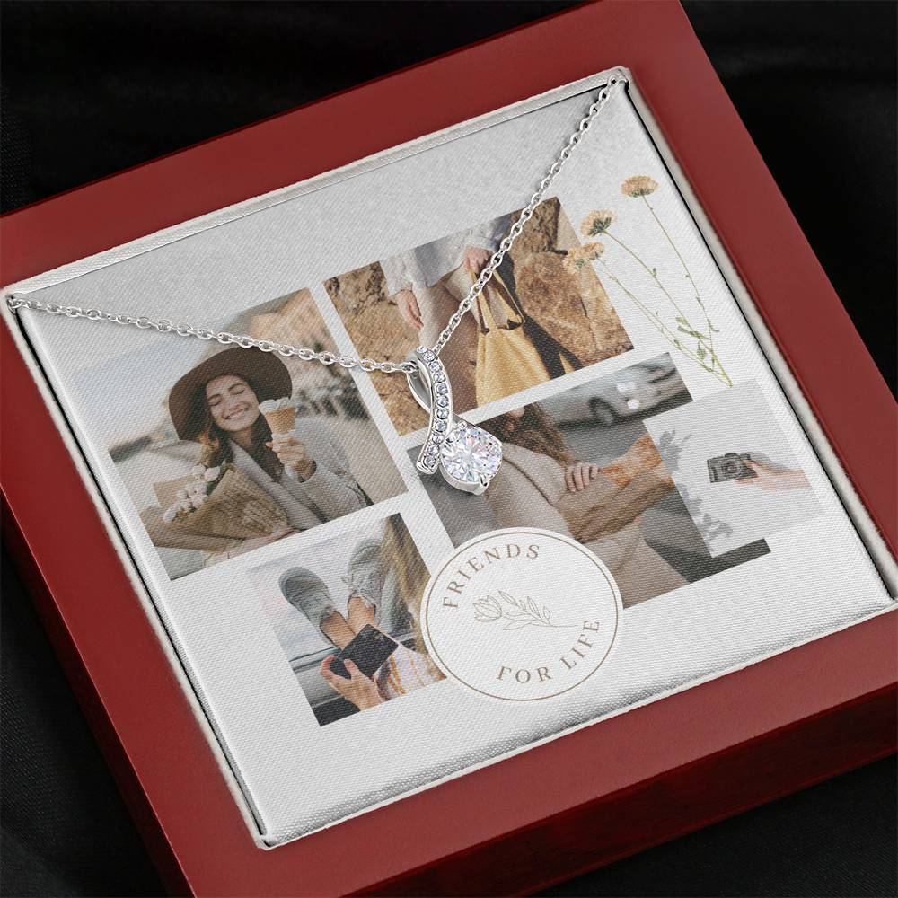 Personalized Necklace Gift To My Best Friend On Her Birthday Wedding Engagement Graduation Pendent Gift With The Message Card