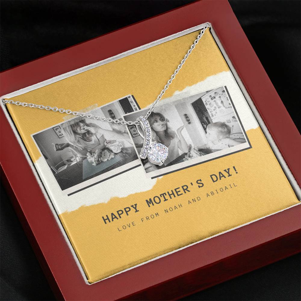 Mom Necklace Mothers Day Card, Mothers Day Gift From Son, Bonus Mom Gift Necklace, Birthday Gift for Step Mom to Say Thank you, Mother's Day Gift, Mom Necklace