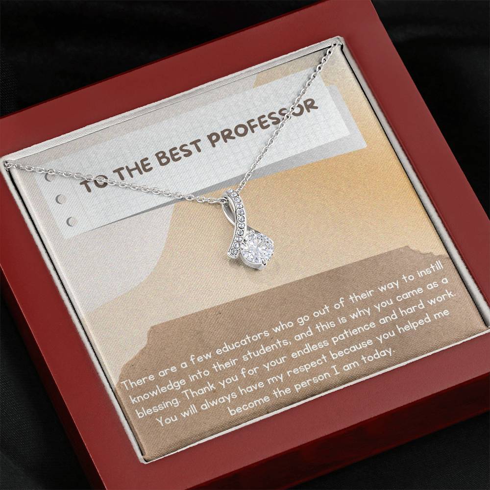 Professor Appreciation Gift, Gift for Professor, Necklace for Her, Personalized Message Card