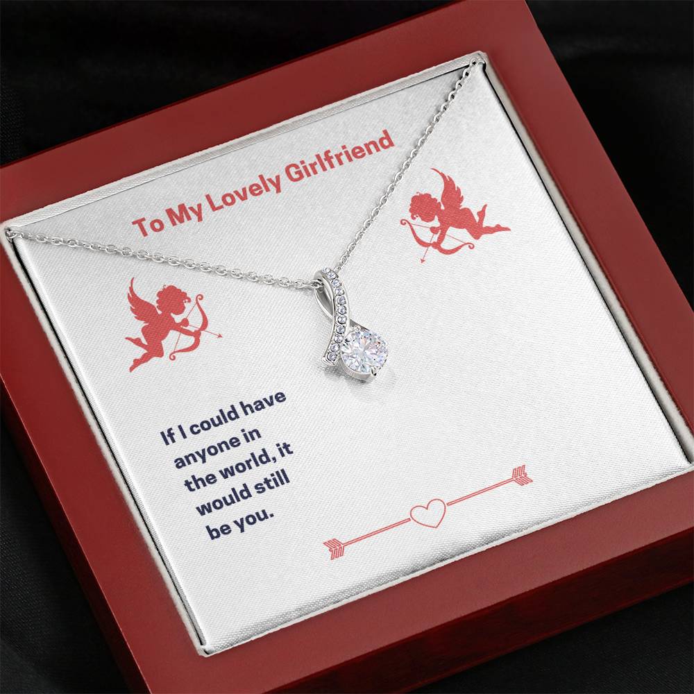 Personalized To My Girlfriend Necklace  for Her Birthday Valentines Anniversary Gift for Girlfriend Hearts Necklace for Women with Message  Card