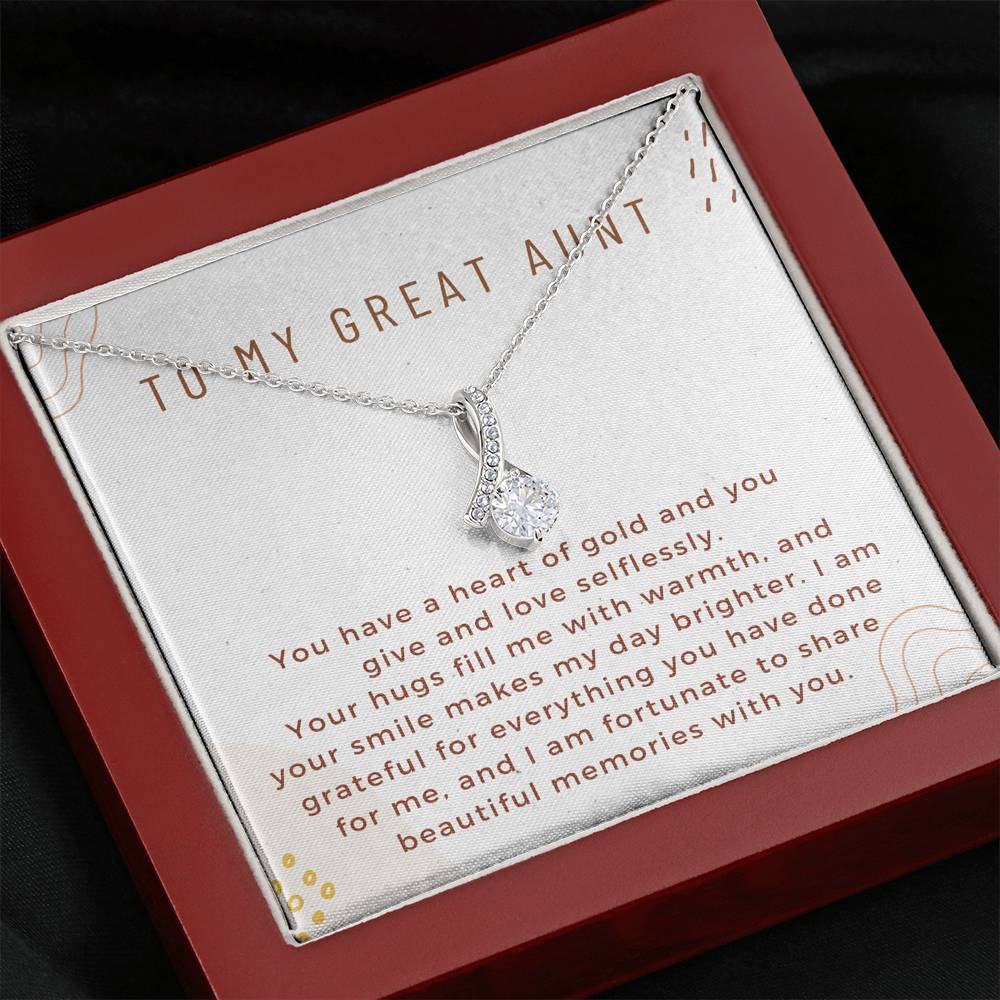 Great Aunt Gift, Gift Necklace for Great Aunt, Card for Great Aunt