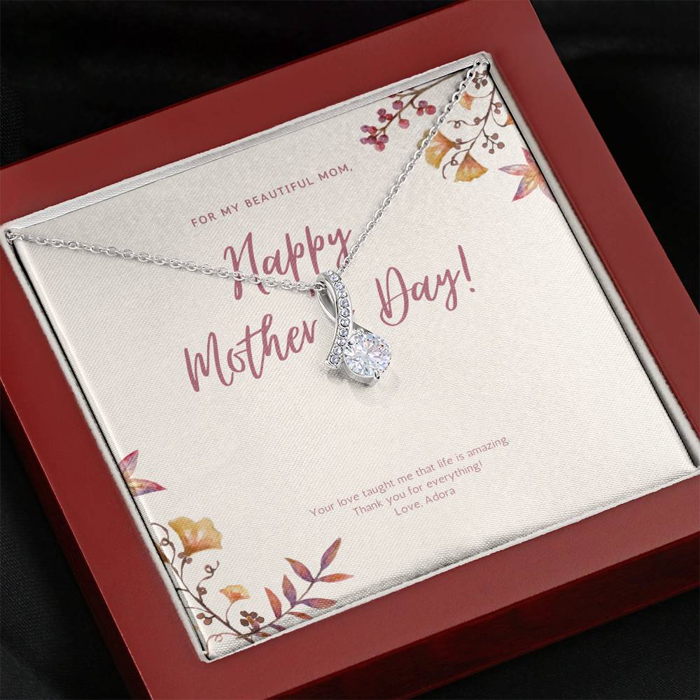 Mom Birthday Card Daughter to Stepmother Necklace Gift, Jewelry for Mom, Foster Mom Gift,  Stepmom Gift, First Mothers Day Gift, Other Mother Gift,
