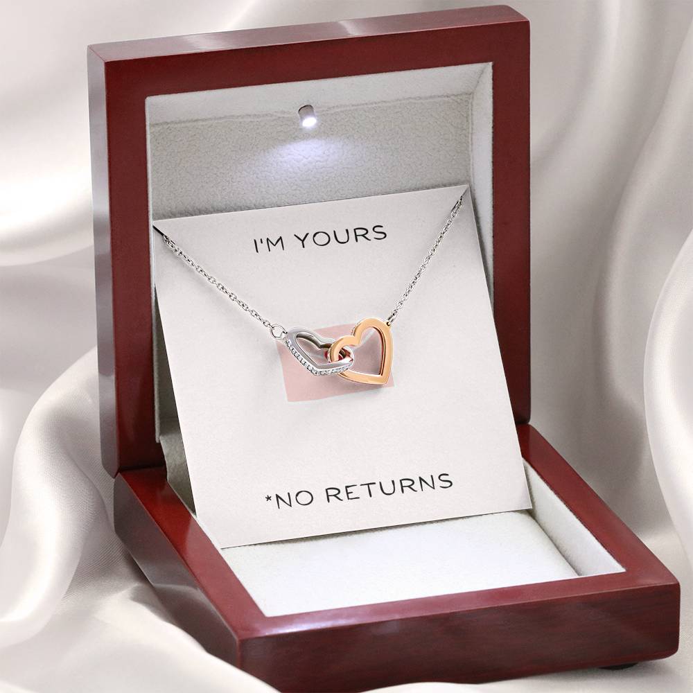 Valentine's Day Gift For Women Interlocking Heart Pendent On Birthday Anniversary Engagement Gift