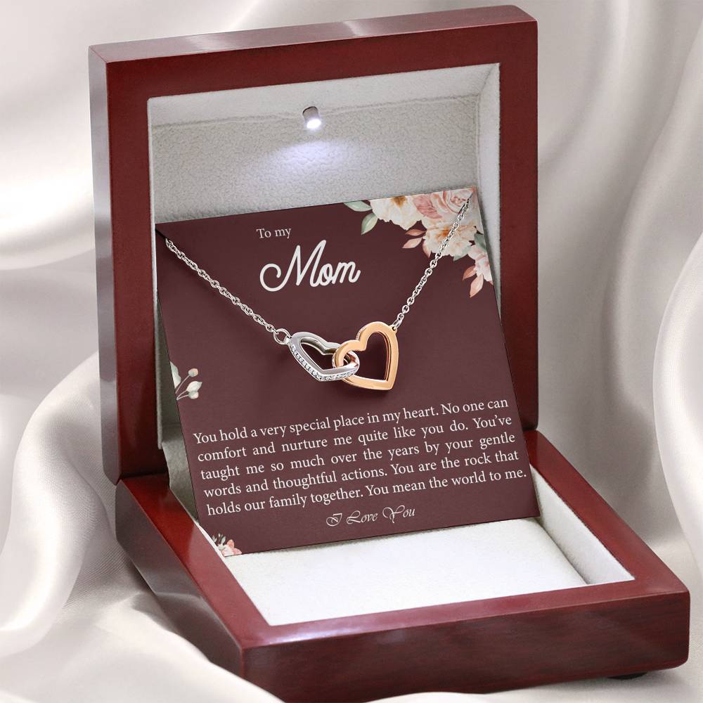 Heart Necklace To My Mom On Mother's Day Mother's Pendent Gift From Her Kids