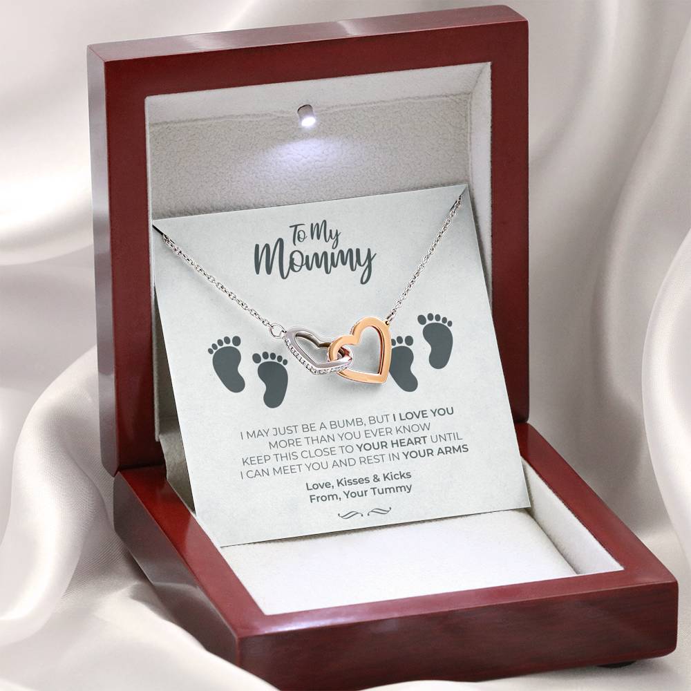 Personalized Gift Mother Necklace for Her Birthday Accessory Gift Interlocking Hearts Necklaces for Women with Message  Card