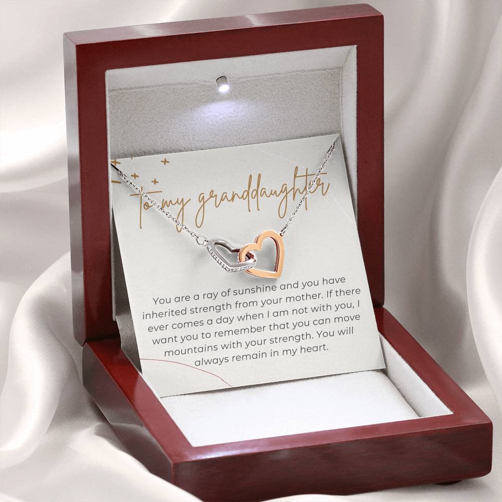 Gift for Granddaughter, Granddaughter Gift Necklace from Grandma, Personalized Birthday Card Gift, Graduation Gift
