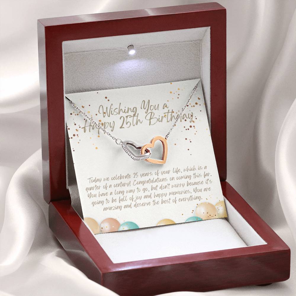 25th Birthday Gift Necklace, Birthday Friendship Necklace, Birthday Gift for Friend, Coworker, Sister, Family Member