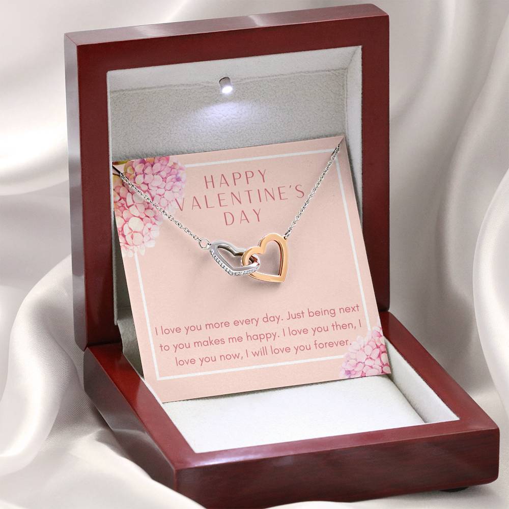 Necklace Gift To My Valentine Interlocked Heart Gift Pendent From Boyfriend Husband On Valentine's Day
