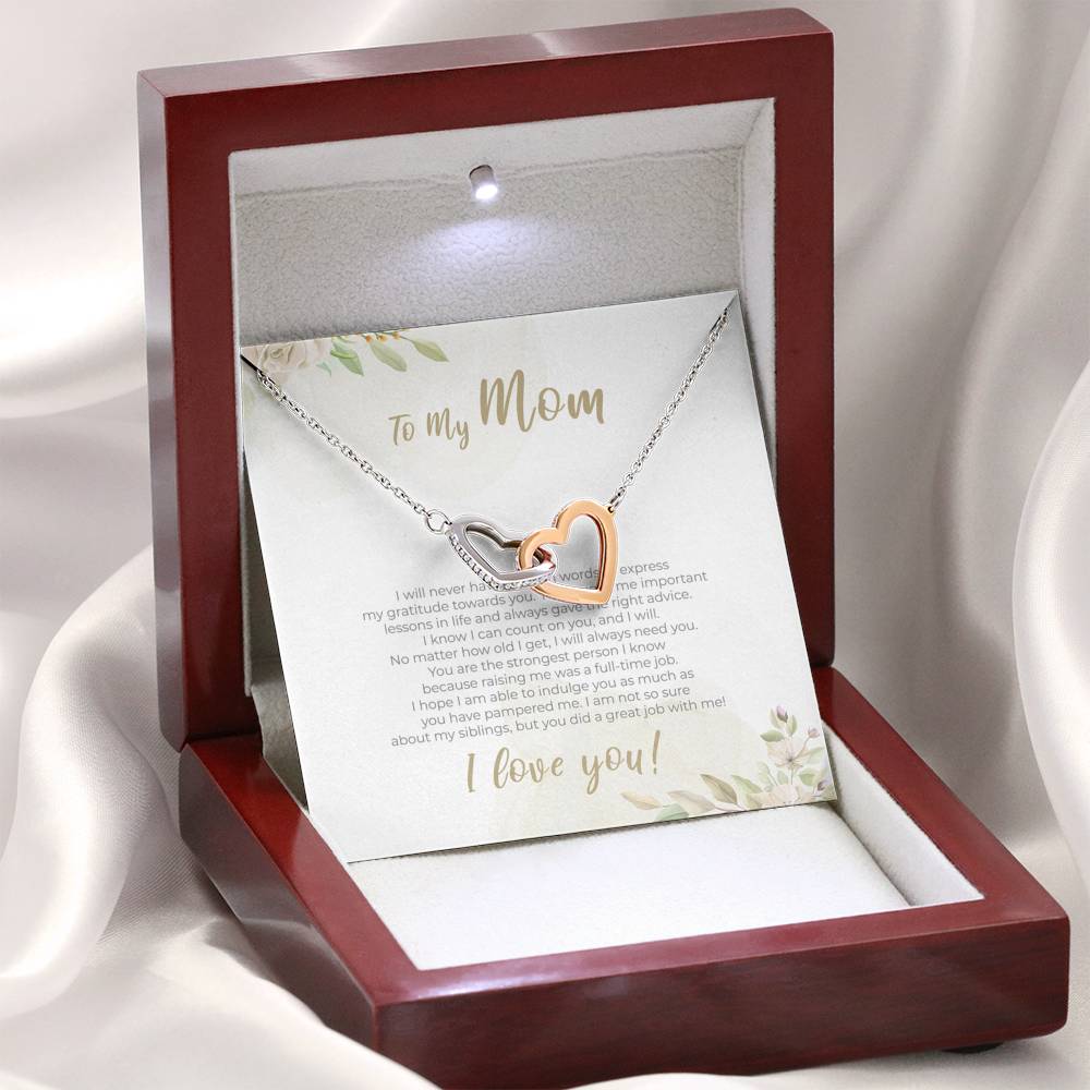 Heart Necklace Gift For Mom On Mothers Day From Daughter