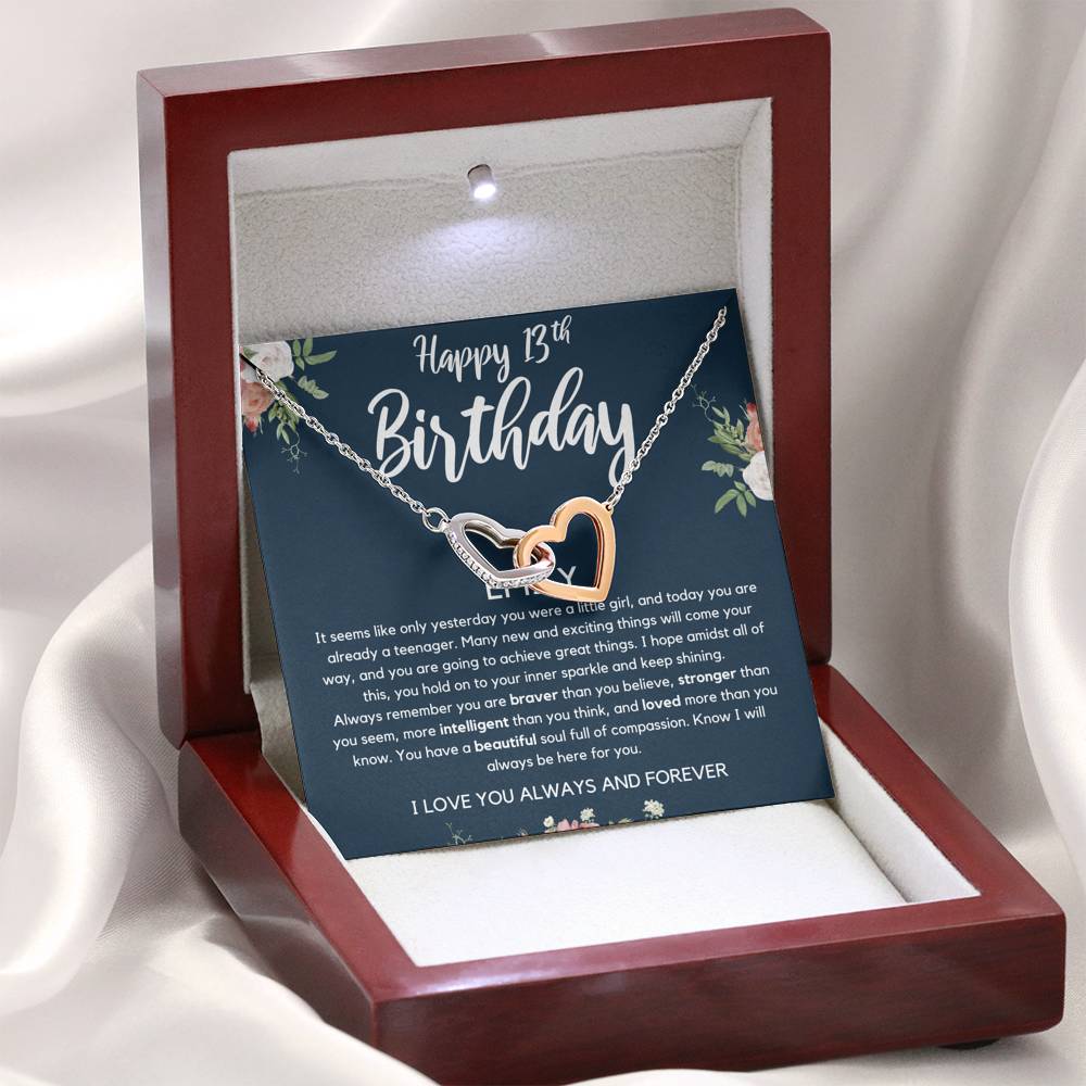 13th Birthday Girl Official Teenager, 13th Birthday Gift, Thirteenth Birthday Necklace, Gift for 13 Year Old Girl Gifts, Teen Birthday Gift
