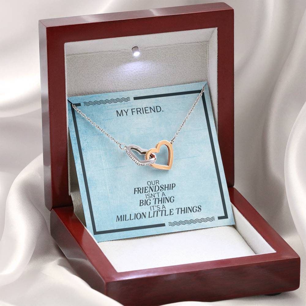 Friendship Necklace Gift On Birthday Interlocked Hearts Pendent To My Forever Best Friend