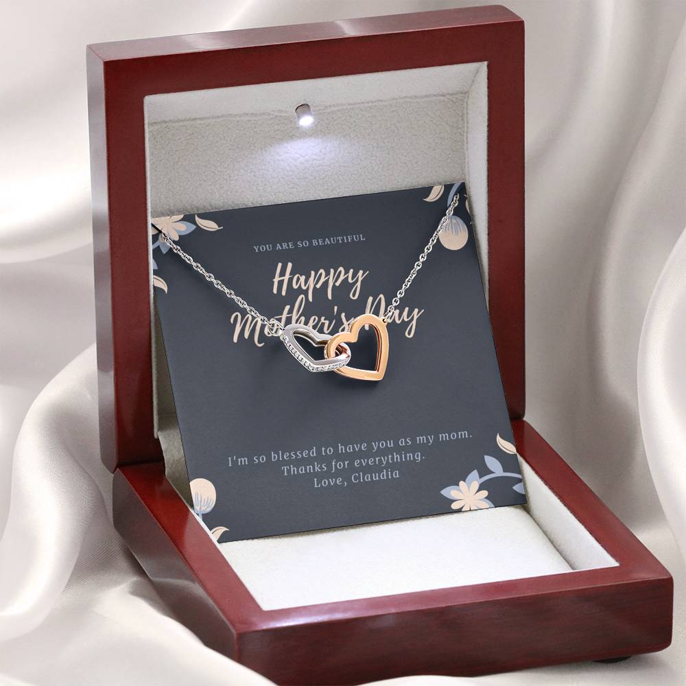 Mother Figure Gift, Mom Birthday Card, Mother Necklace, First Mothers Day Gift, Mom Necklace with Kids Initials, Bonus Mom Necklace, Name Necklace,