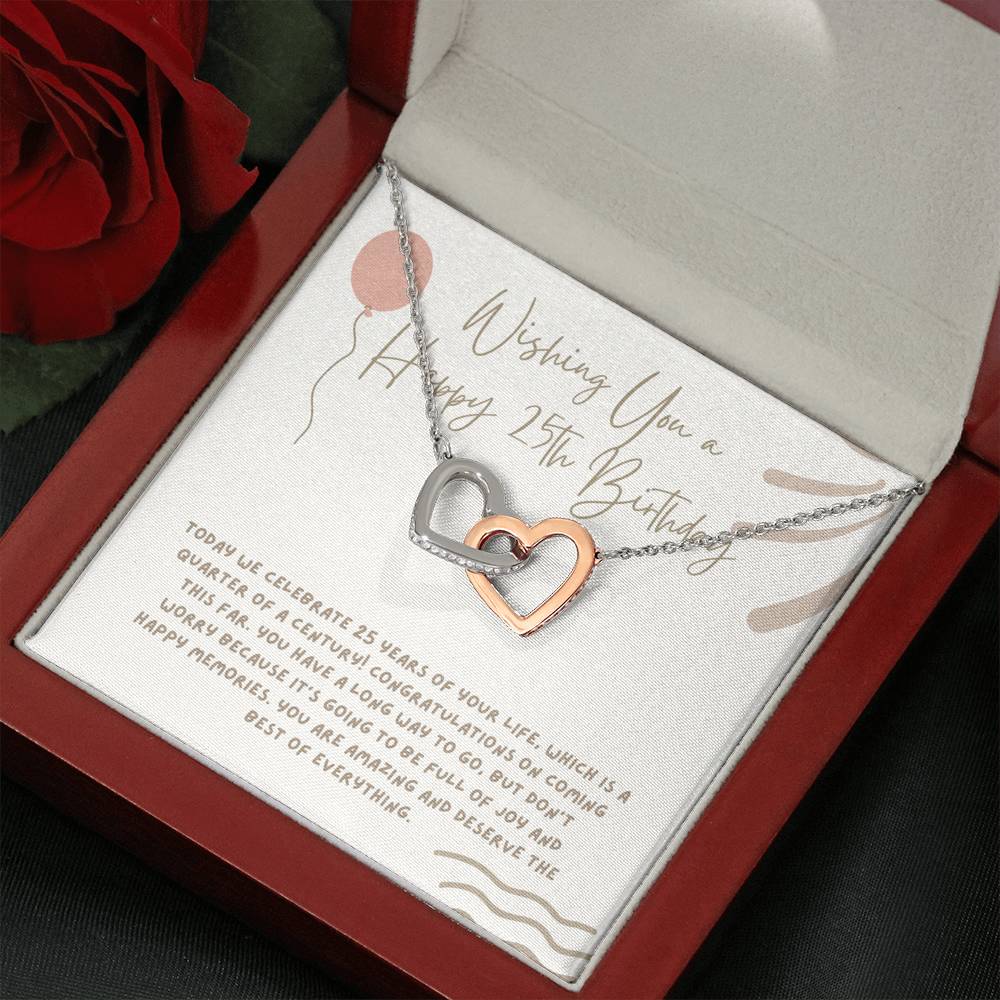25th Birthday Gift Necklace, Birthday Friendship Necklace, Birthday Gift for Friend, Coworker, Sister, Family Member