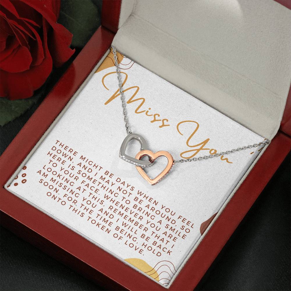 Miss You Gift and Card, Missing You Gift, Thinking of You Gift Necklace