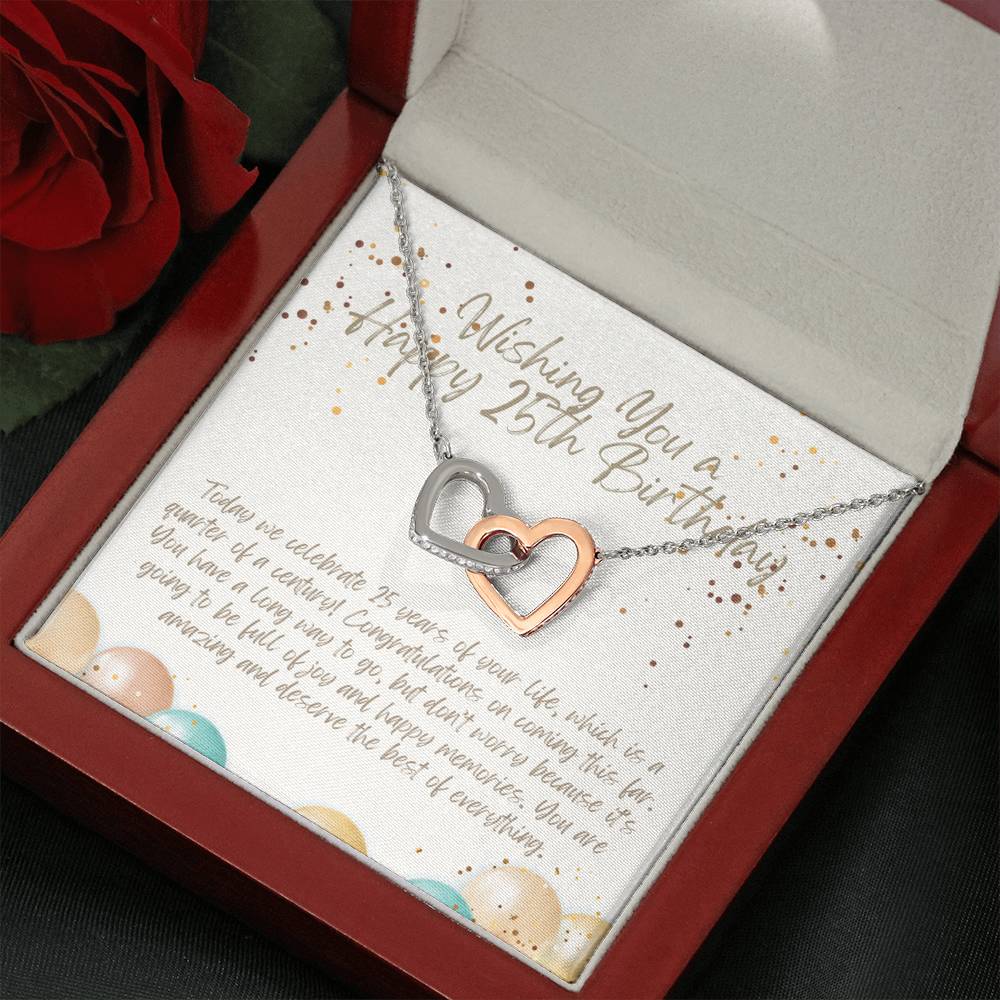 25th Birthday Gift Necklace, Birthday Friendship Necklace, Birthday Gift for Friend, Coworker, Sister, Family Member