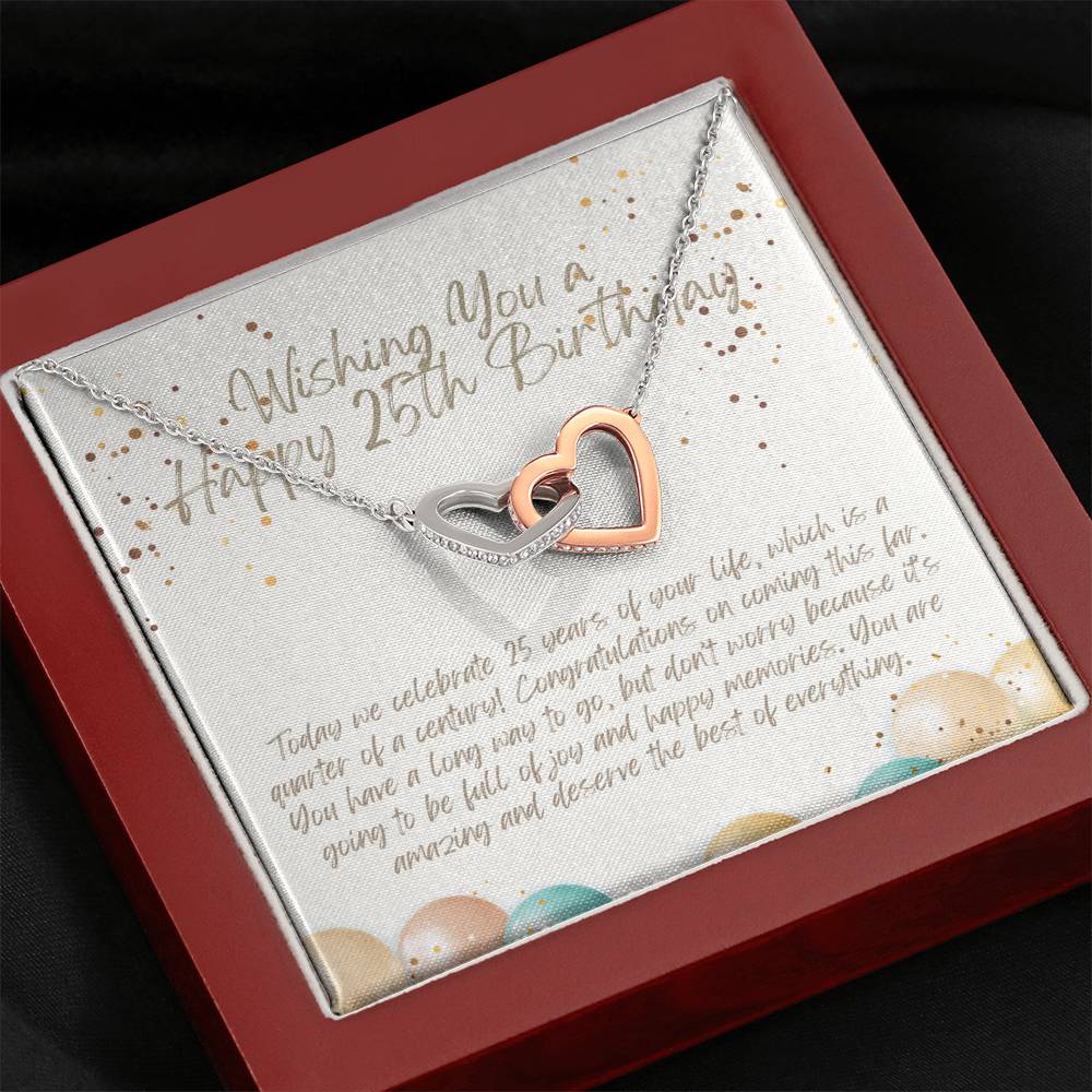 25th Birthday Gift Necklace, Birthday Friendship Necklace, Birthday Gift for Friend, Coworker, Sister, Family Member