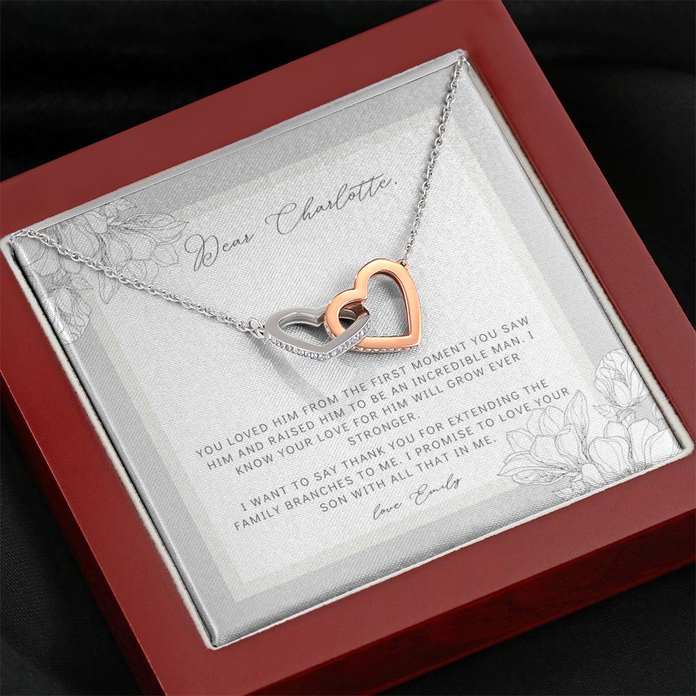 Gift to MIL Mother in Law Gift Wedding Gift Charm Necklaces Mother of the Groom from Bride To My Mother In Law On Our Wedding Day Bride Gift to MIL