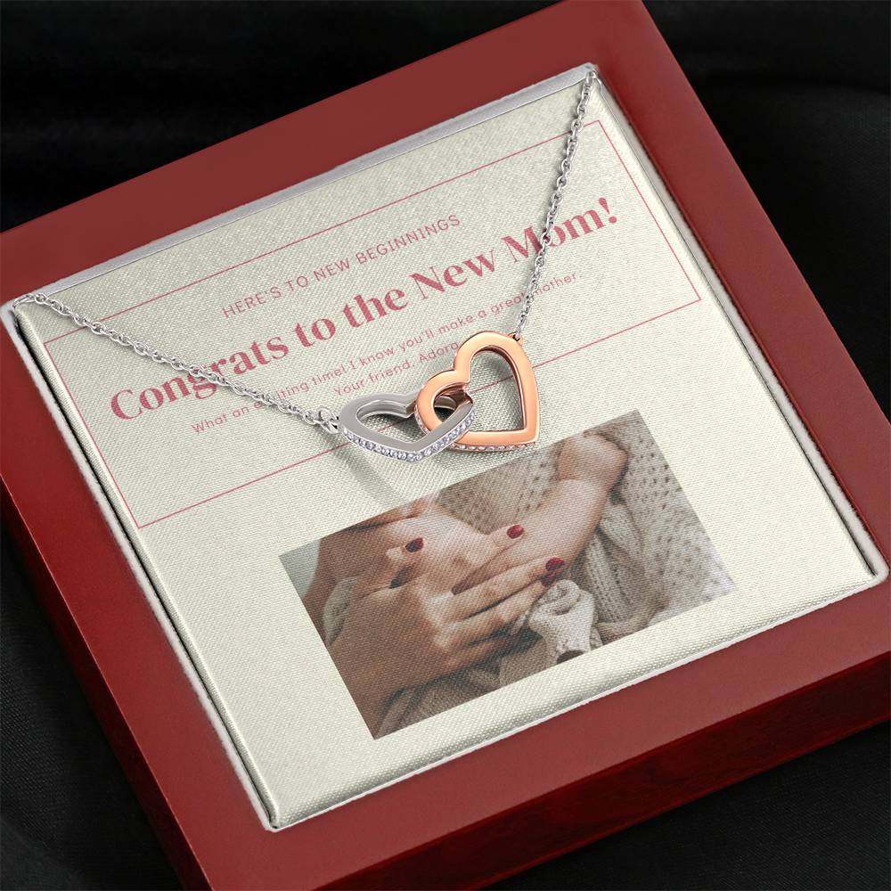 Personalized Necklace Gift To New Mom Congrats For New Born Baby From Friend Sister Cousin On Baby's Birth Day Mother's Day