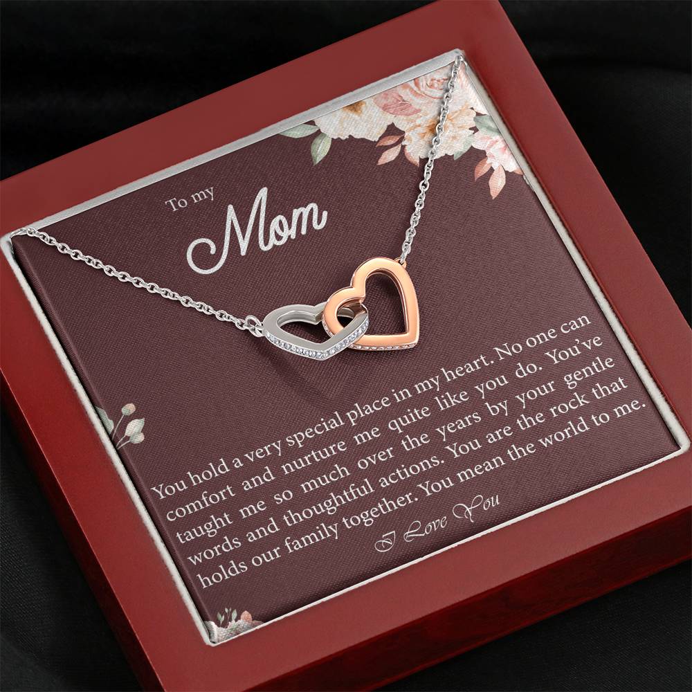 Heart Necklace To My Mom On Mother's Day Mother's Pendent Gift From Her Kids