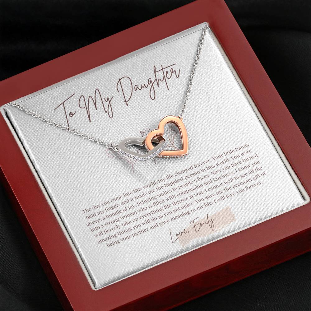Mother Daughter Gift Necklace, Gift For Daughter From Mom, Birthday Personalized Gift For Her, Name Necklace, Graduation Gift for Daughter, Gift For Daughter, Daughter in law Gift Daughter in law Card Daughter Birthday, Daughter Keepsake, Graduation Gift,