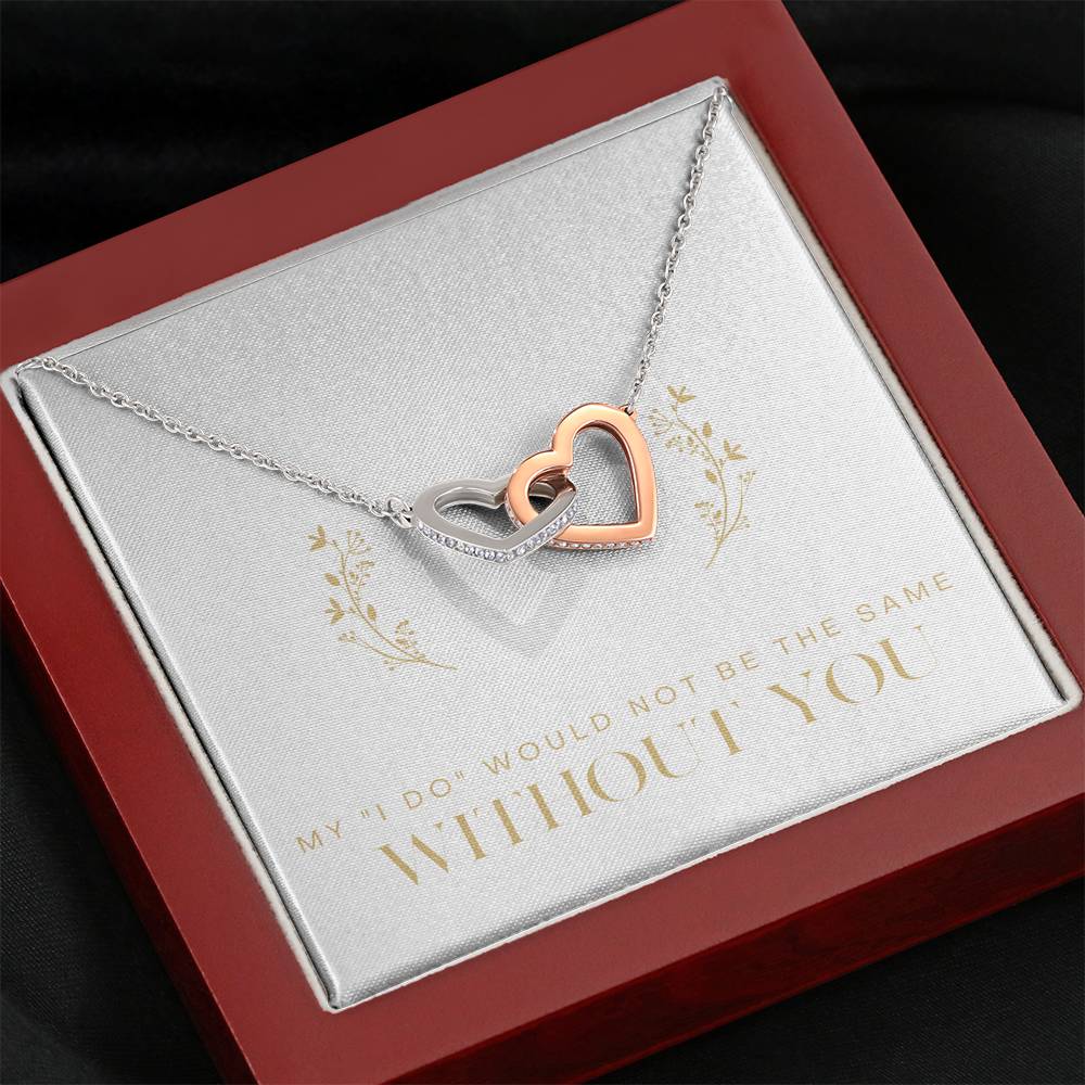 Mother's Day Gift For Mom Interlocked Heart Pendent For Wife Girlfriend On Birthday Wedding Ceremony