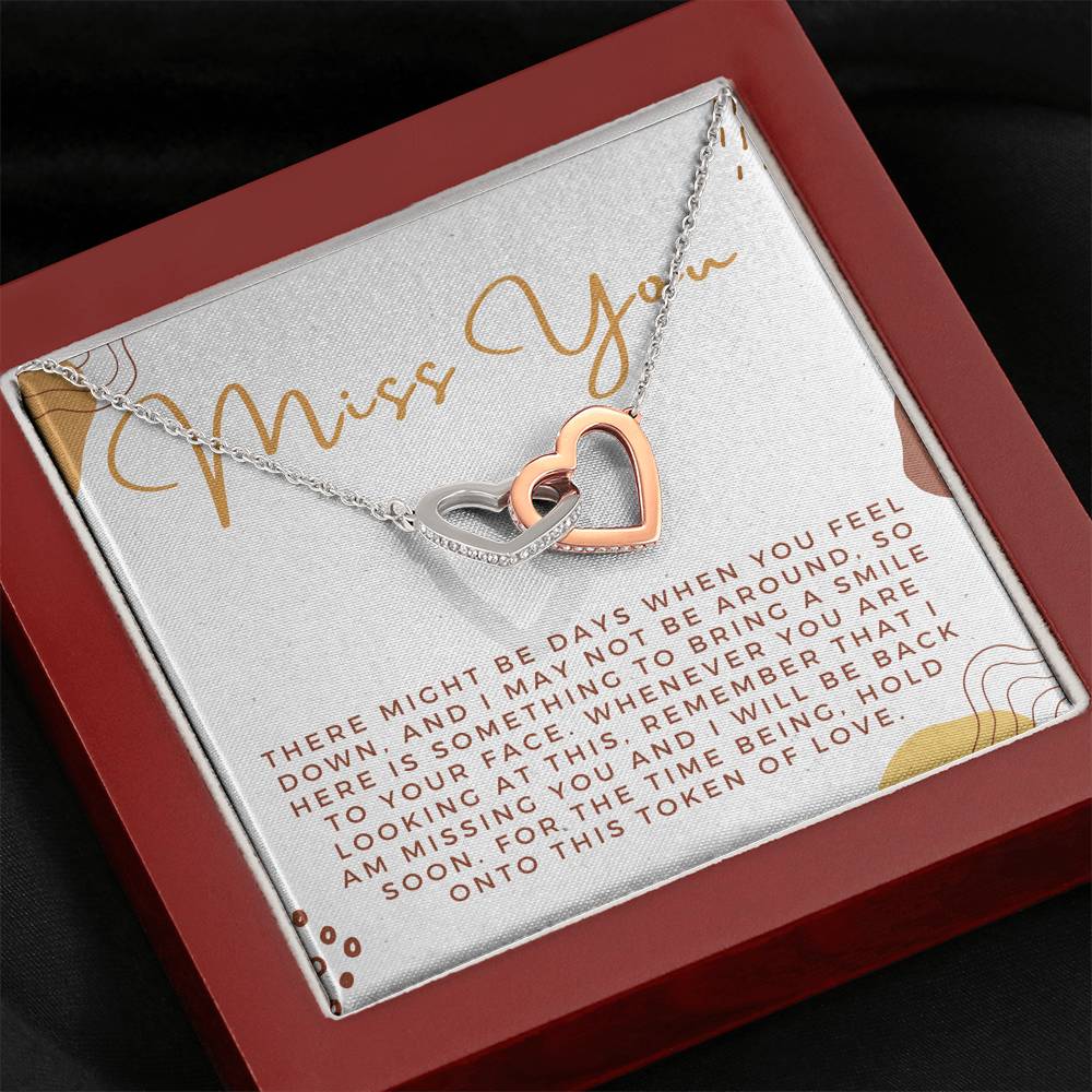 Miss You Gift and Card, Missing You Gift, Thinking of You Gift Necklace