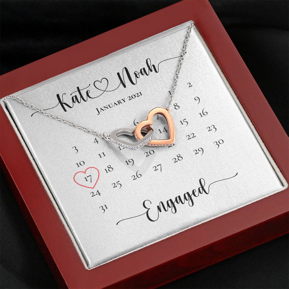 Engagement Heart Necklace From Future Husband To My Girlfriend On Engagement Ceremony