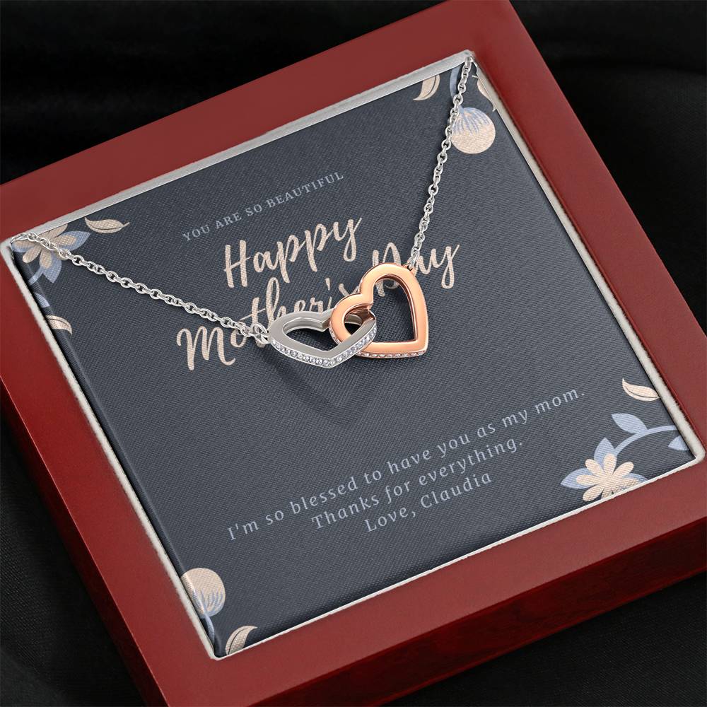 Mother Figure Gift, Mom Birthday Card, Mother Necklace, First Mothers Day Gift, Mom Necklace with Kids Initials, Bonus Mom Necklace, Name Necklace,