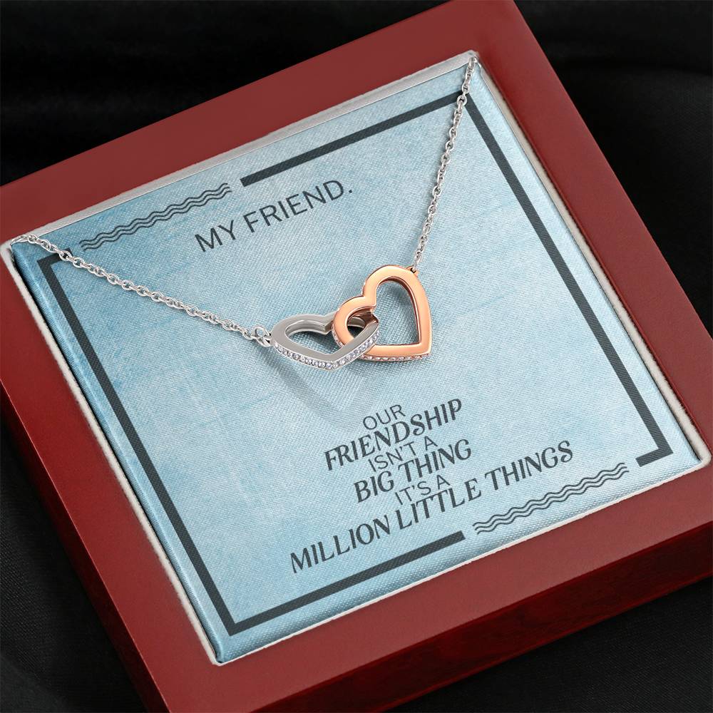 Friendship Necklace Gift On Birthday Interlocked Hearts Pendent To My Forever Best Friend