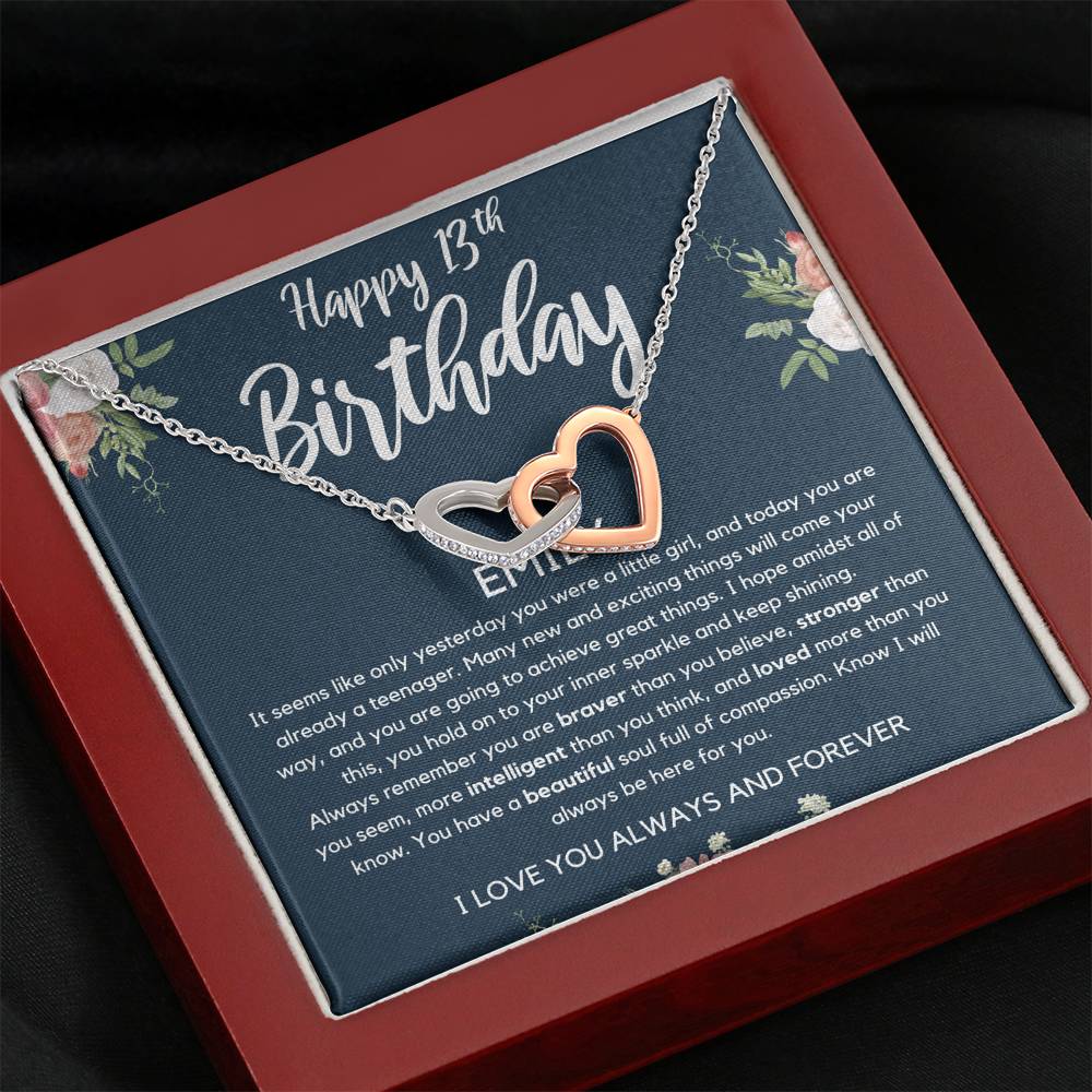 13th Birthday Girl Official Teenager, 13th Birthday Gift, Thirteenth Birthday Necklace, Gift for 13 Year Old Girl Gifts, Teen Birthday Gift