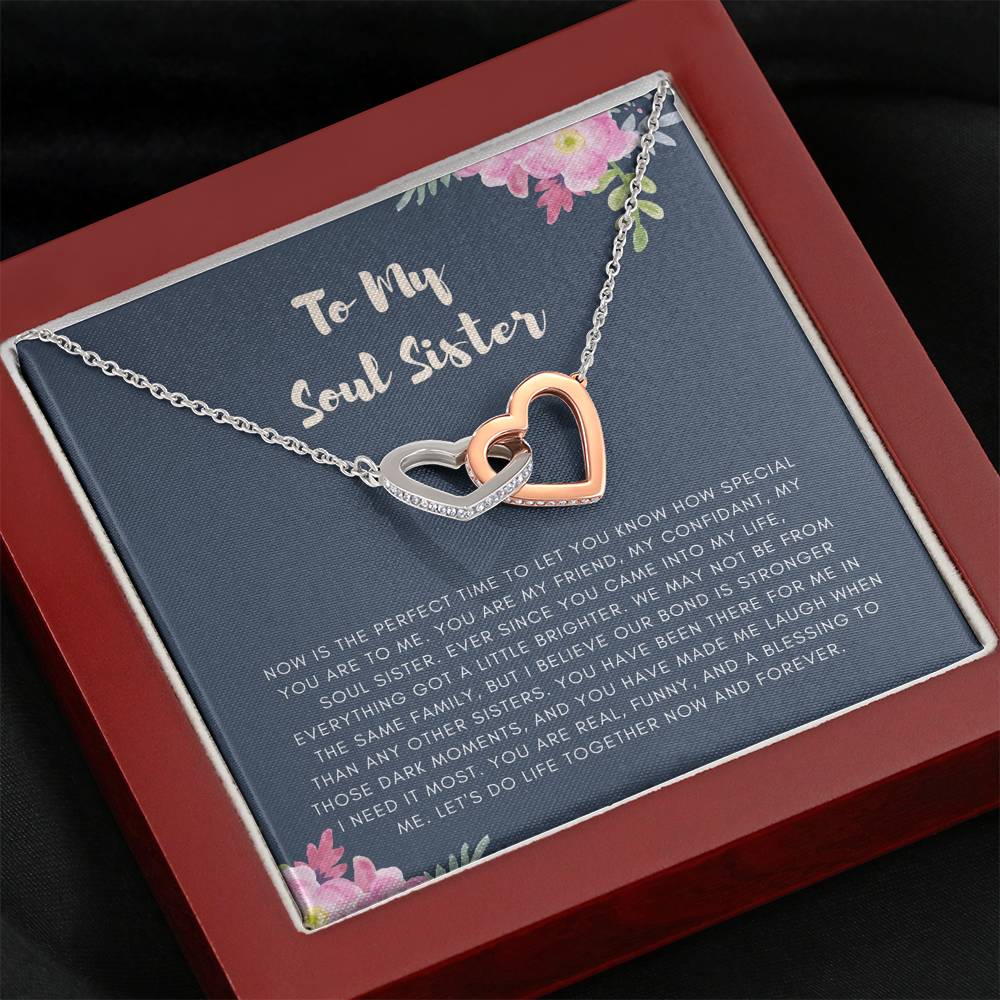 Personalized Necklace To My Soul Sister From Friend Sister Cousin For Wedding Engagement Graduation Birthday Gift With The Message Card