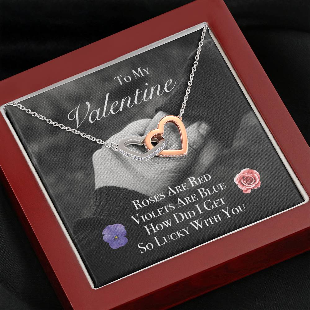 To My Girlfriend Wife Fiancée Necklace Gift With The Message Card On Valentine's Day Birthday Wedding Engagement Anniversary Gift