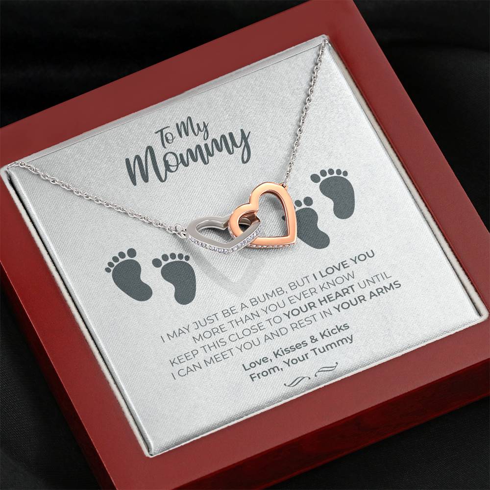 Personalized Gift Mother Necklace for Her Birthday Accessory Gift Interlocking Hearts Necklaces for Women with Message  Card