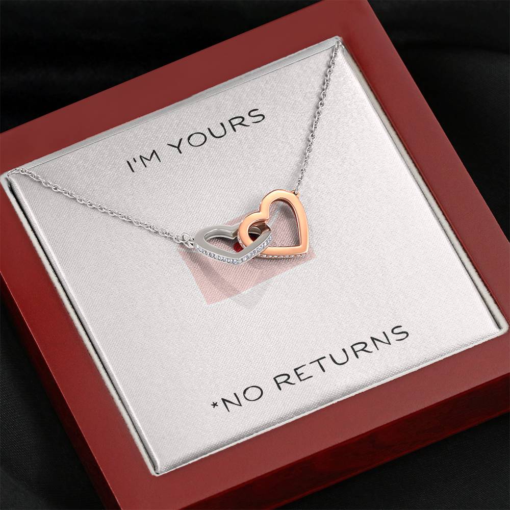 Valentine's Day Gift For Women Interlocking Heart Pendent On Birthday Anniversary Engagement Gift