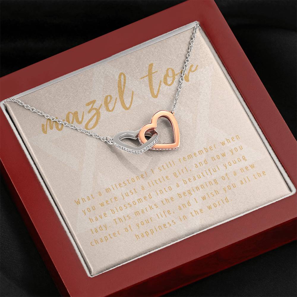 Bat Mitzvah Gift Necklace, Bat Mitzvah Card, Jewish Jewelry, Mazel Tov Gift for Bat Mitzvah
