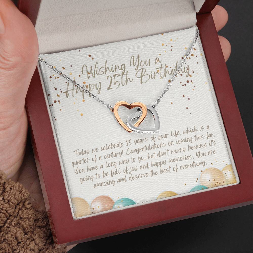 25th Birthday Gift Necklace, Birthday Friendship Necklace, Birthday Gift for Friend, Coworker, Sister, Family Member
