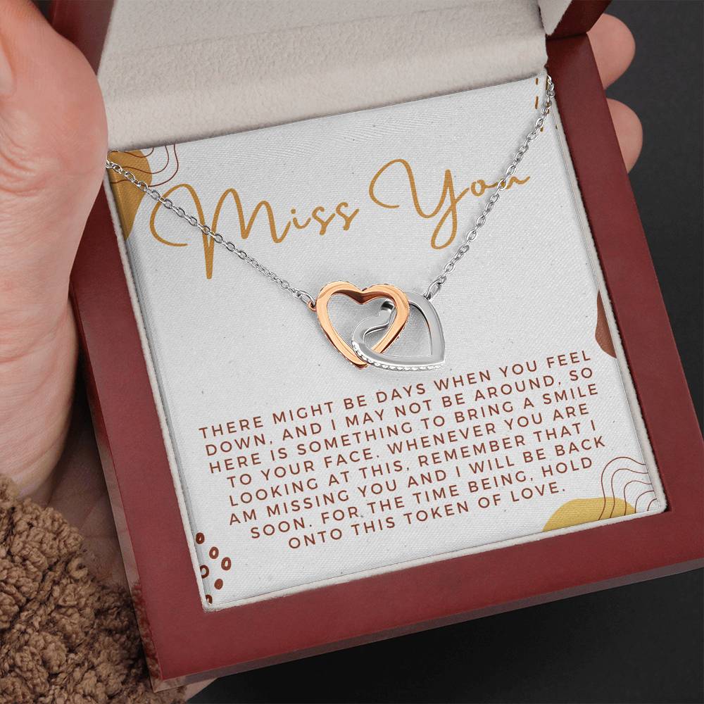 Miss You Gift and Card, Missing You Gift, Thinking of You Gift Necklace