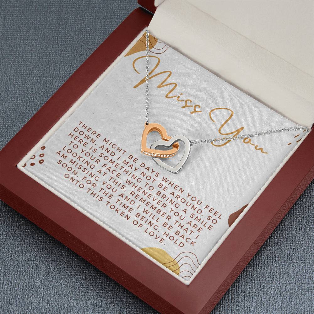 Miss You Gift and Card, Missing You Gift, Thinking of You Gift Necklace