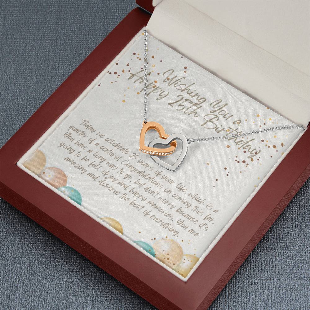 25th Birthday Gift Necklace, Birthday Friendship Necklace, Birthday Gift for Friend, Coworker, Sister, Family Member