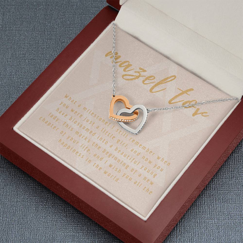 Bat Mitzvah Gift Necklace, Bat Mitzvah Card, Jewish Jewelry, Mazel Tov Gift for Bat Mitzvah