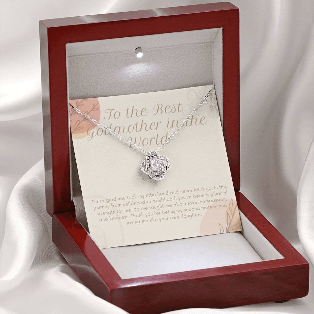 Godmother Gift Necklace, Gift for Godparent, Personalized Message Card Gift