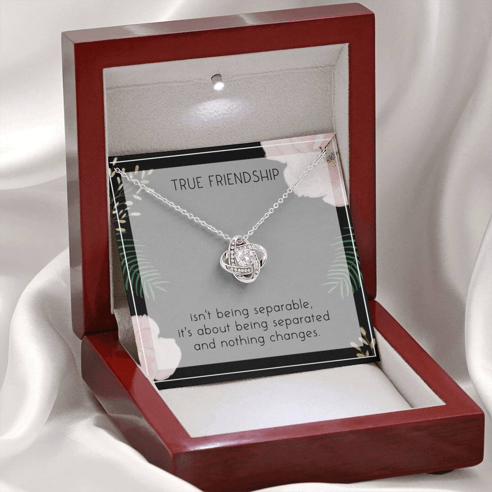 Personalized Love Knot Necklace To My True Friend Strong Love Bond Pendent Gift On Birthday