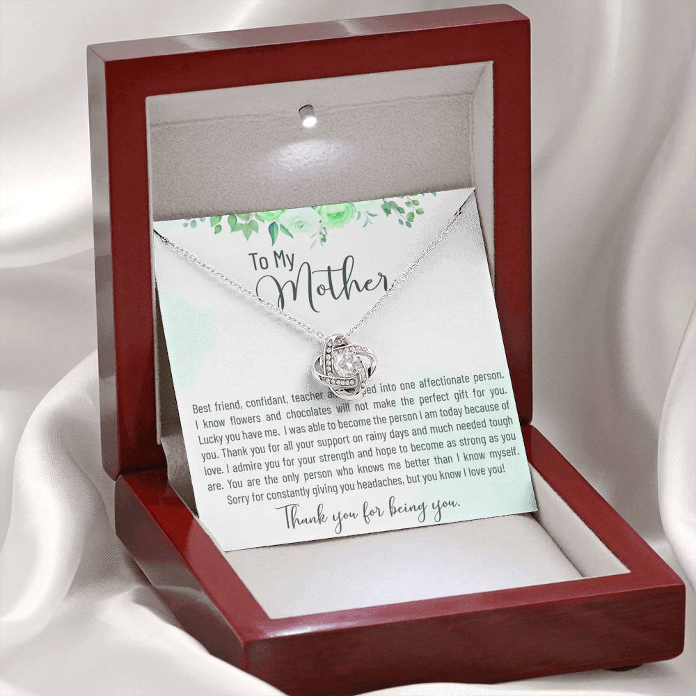 Personalized Necklace Gift For Women Pendent Gift To My Mom On Her Birthday Mother's Day From Daughter Son With The Message Card