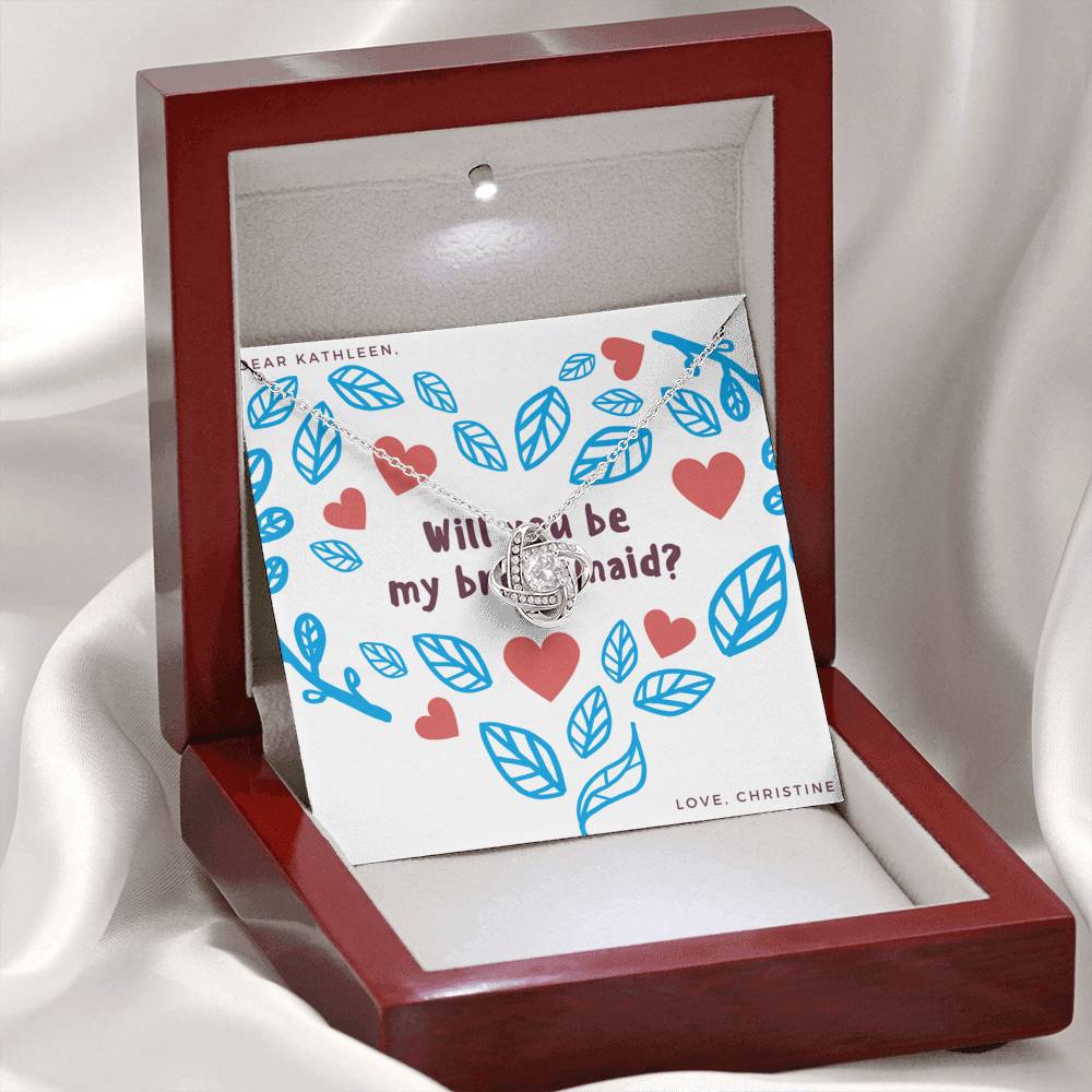 Will You Be My Bridesmaid, Bridesmaid Proposal, Bridesmaid Proposal Necklace Bridal Party Gifts for Wedding Day, Engagement Gift, Bridesmaid Gift Box Proposal, Tie the Knot,