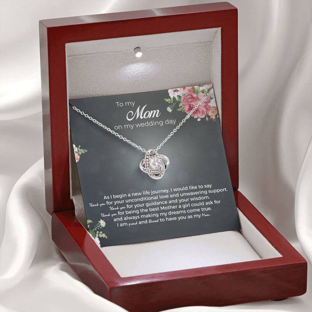 Mother of the Bride Necklace, Mother of the bride gift, Wedding Gift for Mom, Bride to Mom Gift, Wedding Card To My Mom, Mom Wedding Gift from Daughter