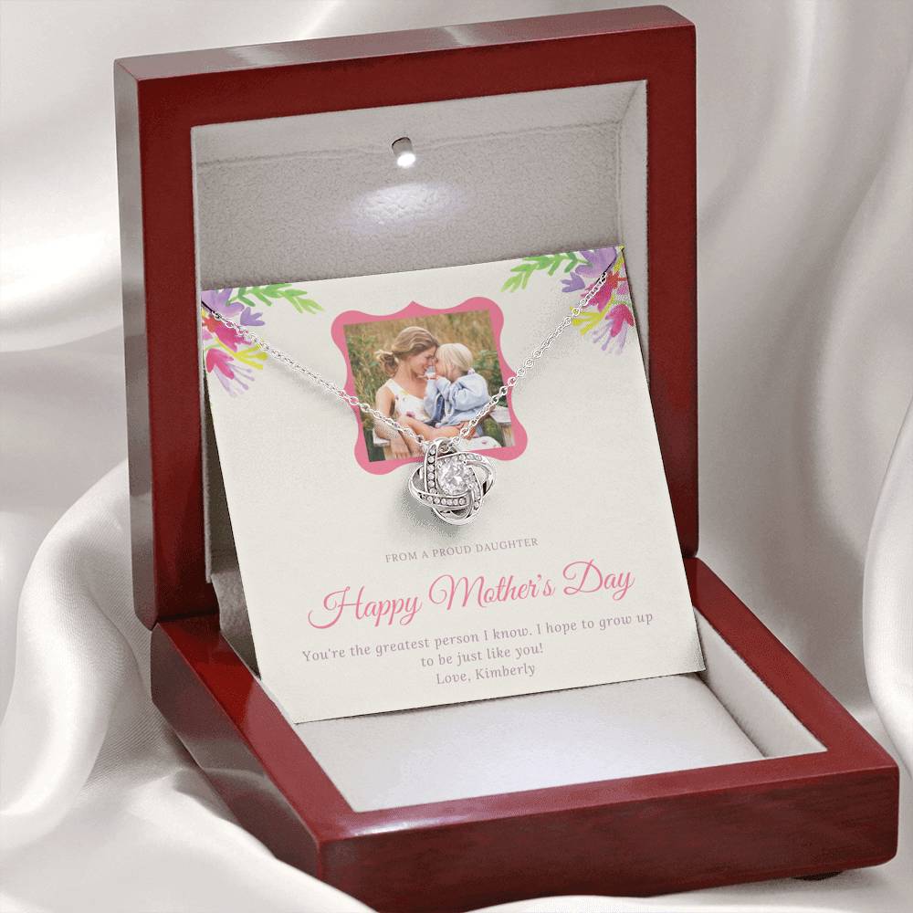 Personalized Gift For Mom Necklace for Mama Mother's Day Sentimental Birthday Gift Allluring Beauty Necklace for Women with Message  Card