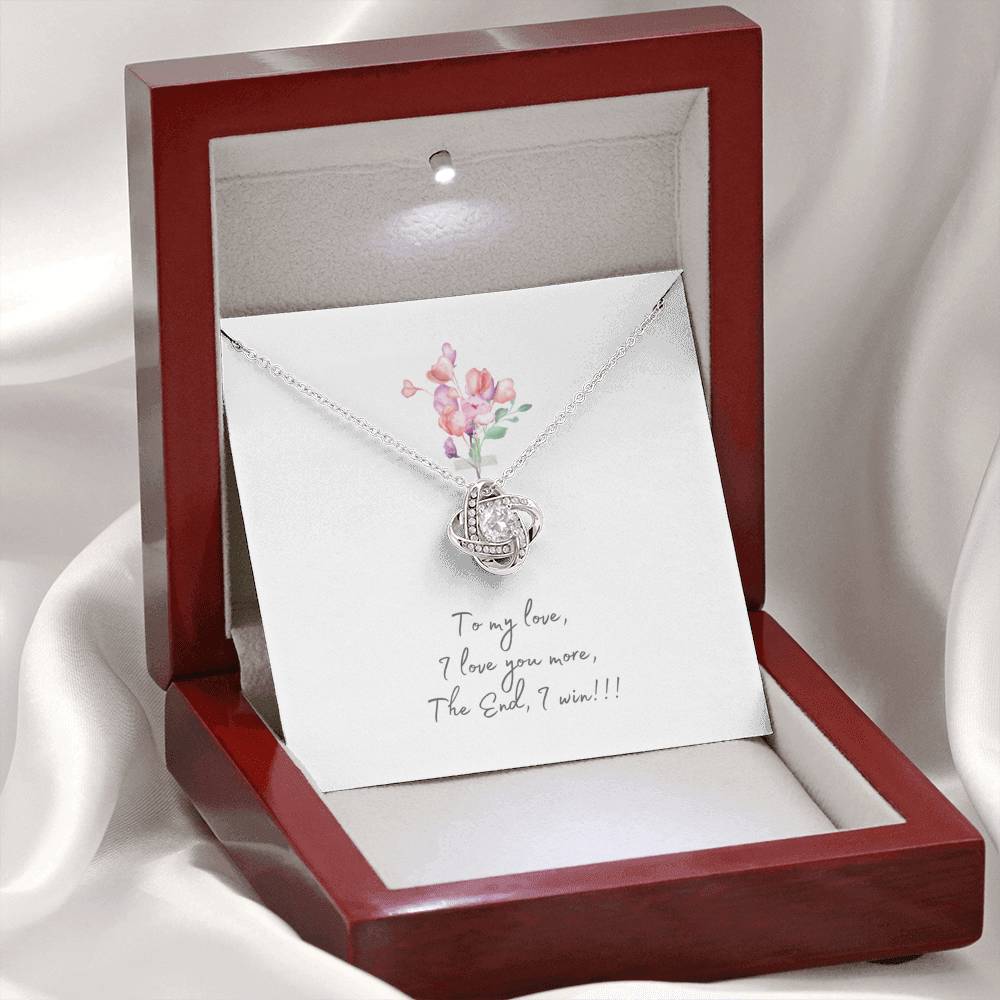 Personalized Gift Girlfriend Necklace for Her Valentines Birthday  Gift Love Knot Necklace for Women with Message  Card